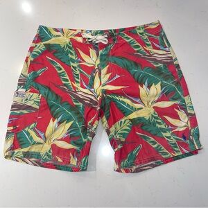 Polo Ralph Lauren Floral Board‎ Shorts Mens 36 swim Trunks Multicolor Cargo Y2K